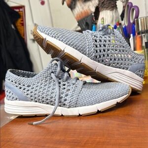 Light Blue Woven Sneakers